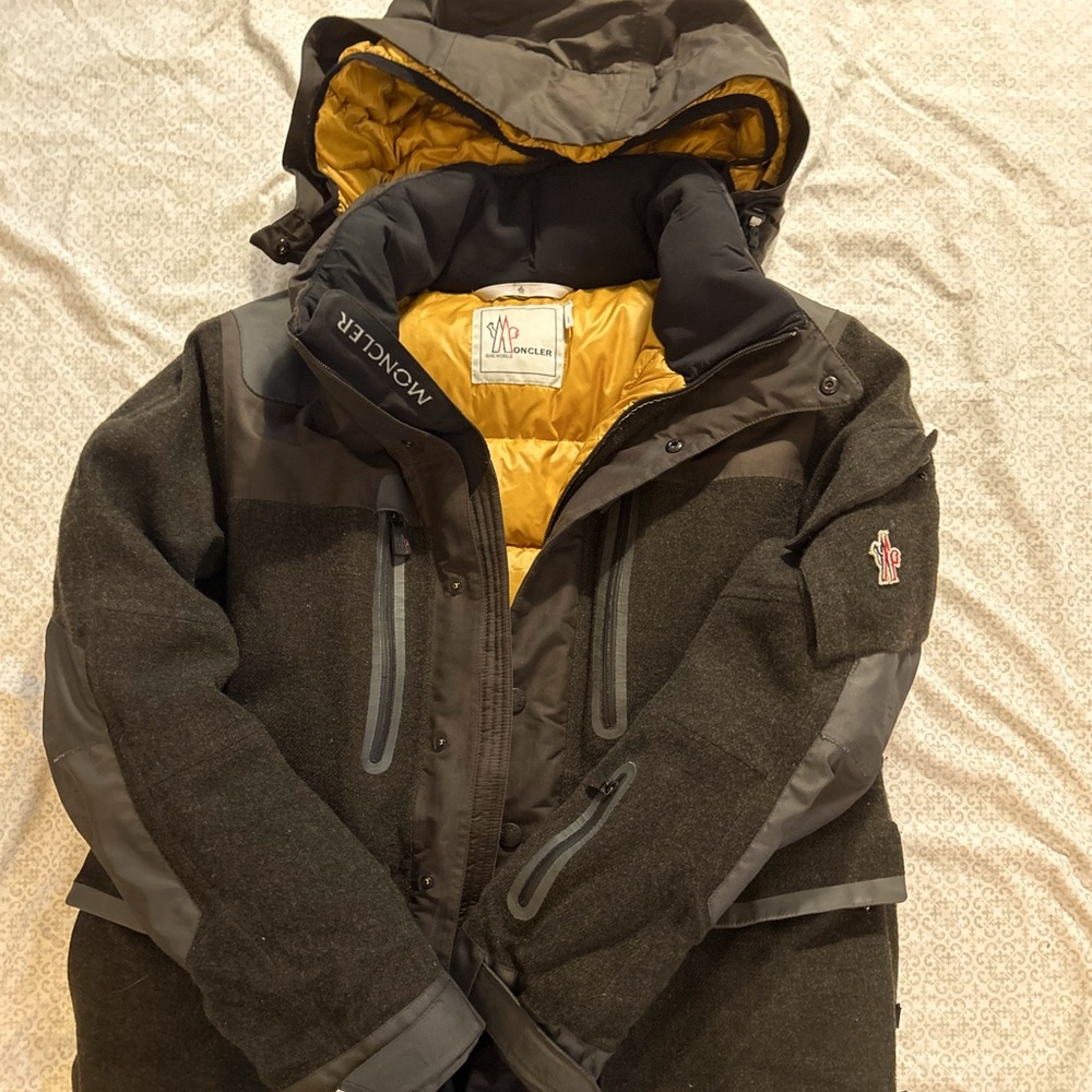 Moncler men’s ski jacket. Down lined and wool shell.